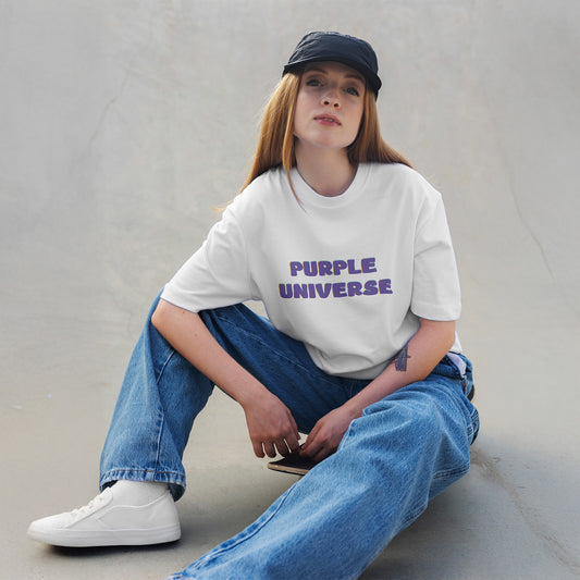 BTS Purple Universe Oversized T-shirt | White