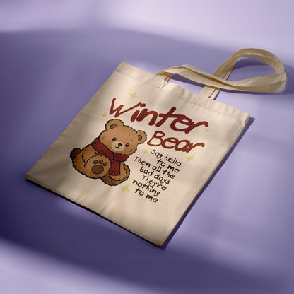 BTS, V Winter Bear Tote Bag