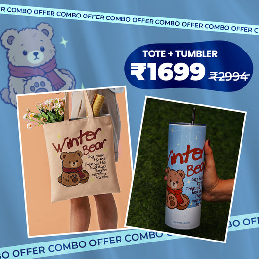 Winter Bear Tote + Tumbler