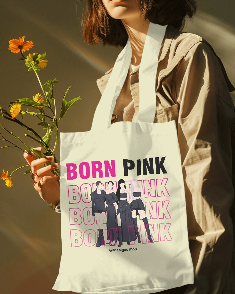 Black Pink Tote Bag