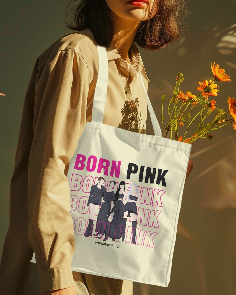 Black Pink Tote Bag